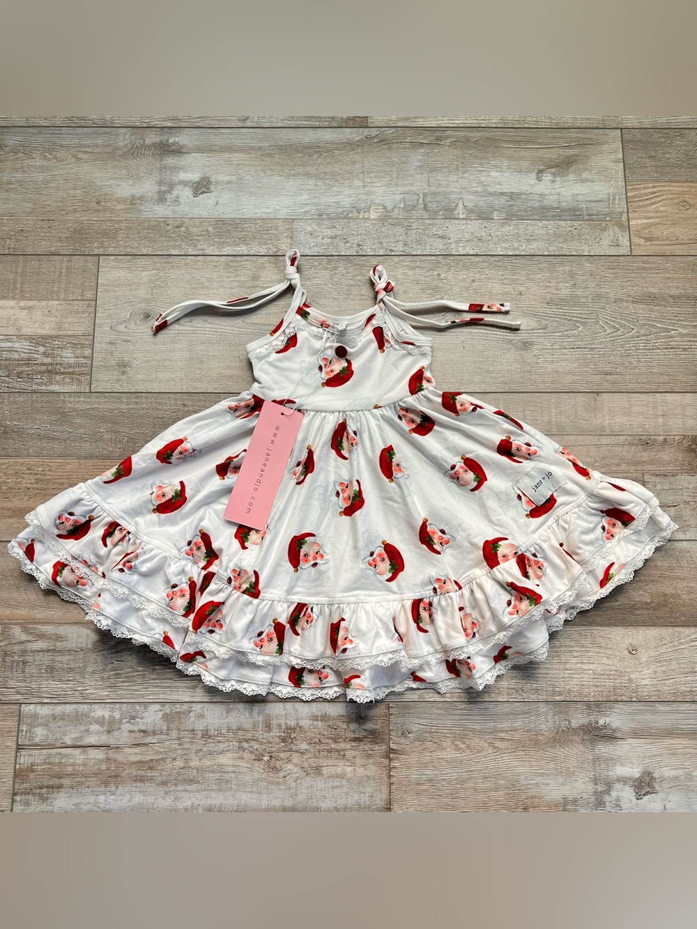 NWT Jane + Jo Girls House Dress in Dear Santa Size 2T
